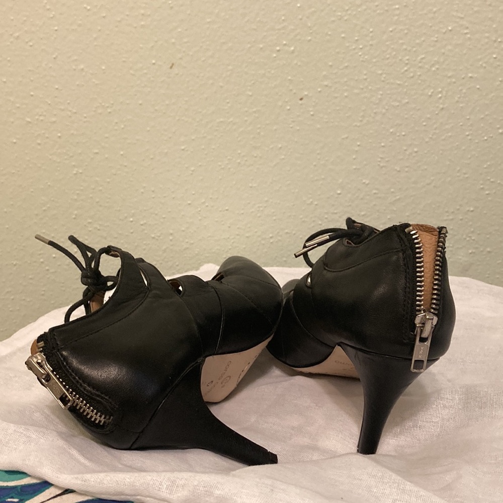 Corso Como Black Leather Lace-Up Cocktail Heels  New Without Tags (NWOT) - Picture 4 of 7